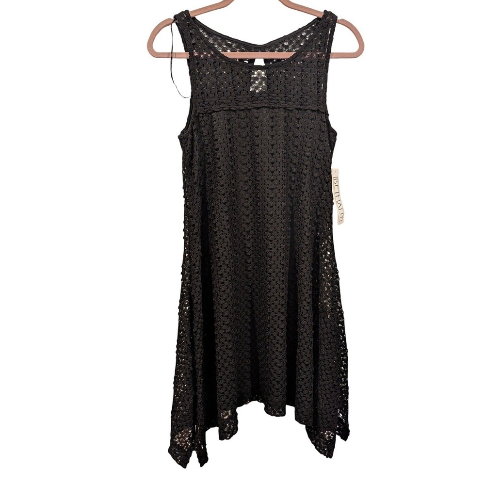 Bethany Crochet Lace Dress S Black Handkerchief Hem‎ Whimsigoth Dark Goth Boho